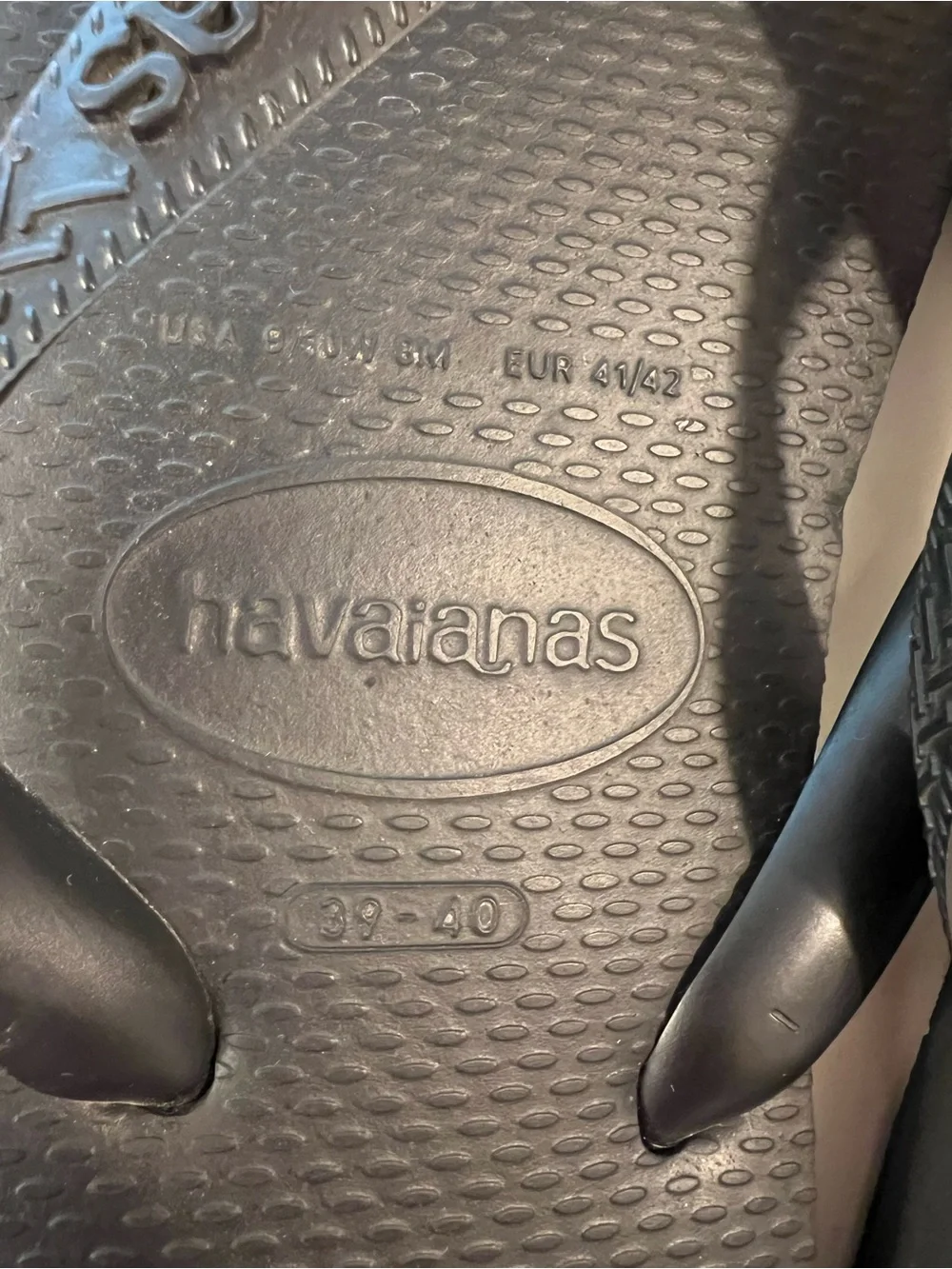Havaianas Men's Black Flip Flops - Classic Rubber Thong Sandals Sz 8m 10w nwot